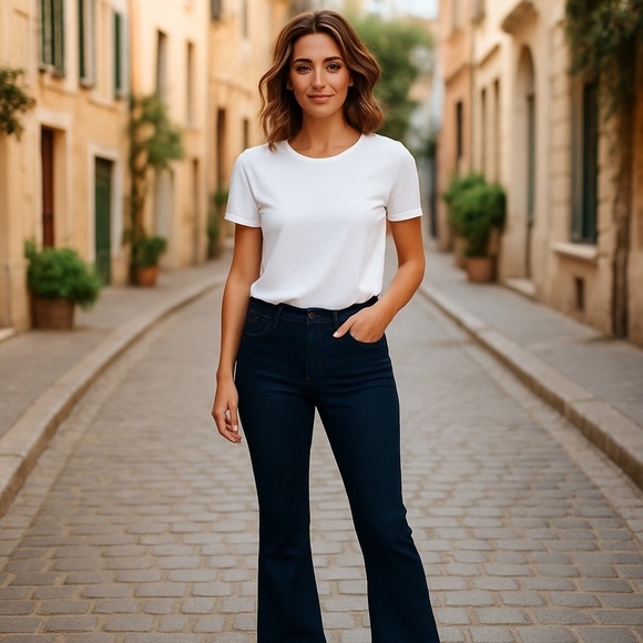 Just Black Flare Jeggings | Pull-On Stretch | Size 27 - Picture 1 of 6